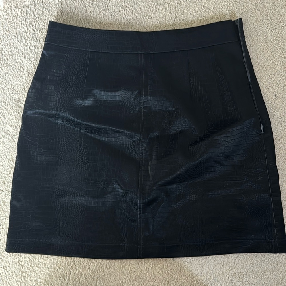 French Connection Suede snake print skirt
